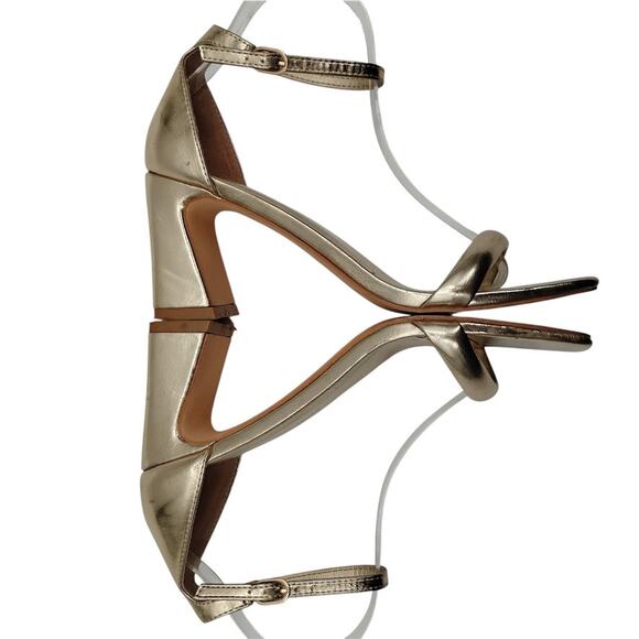 Chinese Laundry Velma Metallic Gold Heels Sandals Ankle Strap Size 38.5 8 - Picture 7 of 10